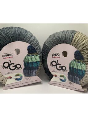 2 Yarnspirations Caron Colorama O’Go Quick-Start 100% Acrylic Yarn Salt And Pep